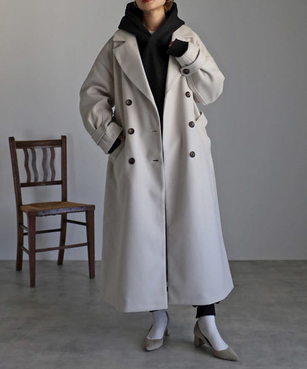 ボンジュールサガン（BONJOUR SAGAN）/アンブレラヨークダブルコートの