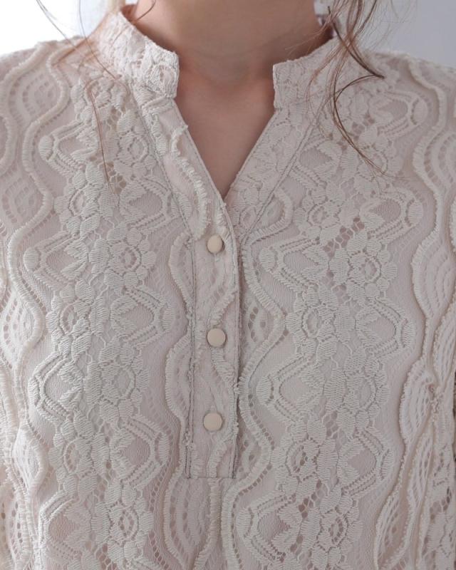 美品☆PREFERIR カットワークス バンドカラー オケーションドレス プレ