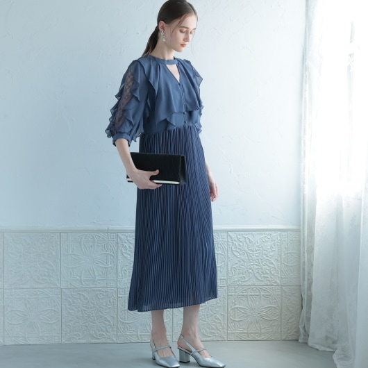 PREFERIR(プレフェリール) パーティードレス 結婚式 楽天市場】シアーレース 結婚式 パーティー ドレス ワンピース