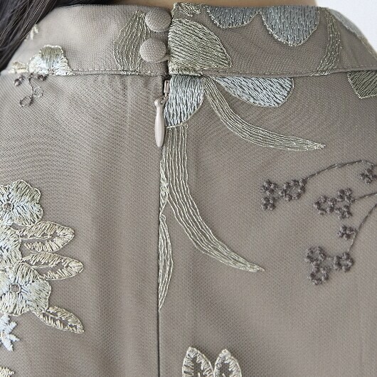 プレフェリール（PREFERIR）/刺繍レースバルーンスリーブドレス