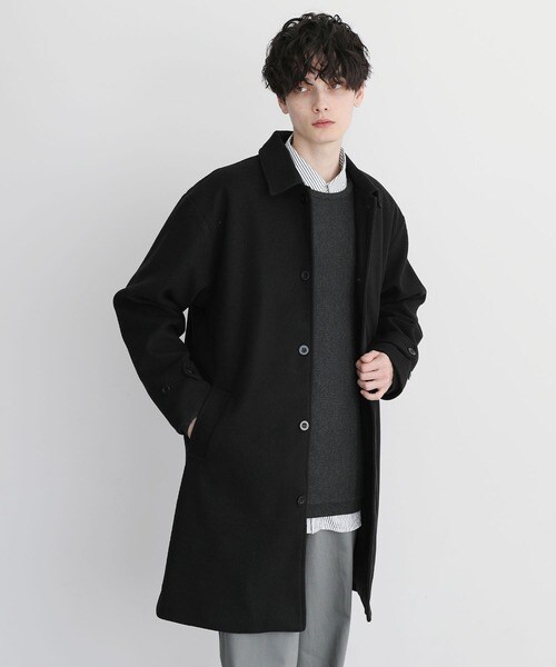 スプートニクス/ルーズベーシックメルトンステンカラーコートの通販は 6,970円