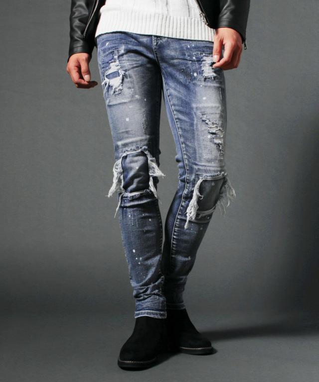 スプートニクス/汚し加工スキニー