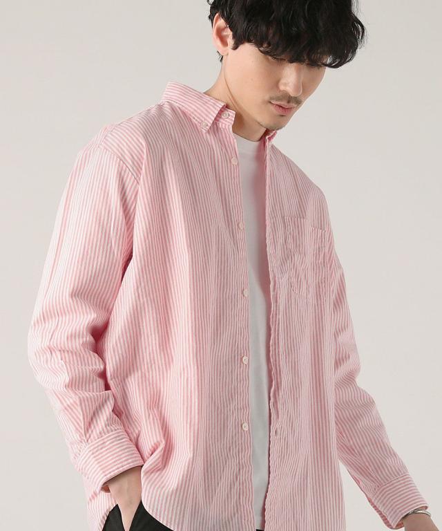スプートニクス/＜ALLOWED TO UNFOLD＞日本製オックスストライプボタンダウン長袖シャツ_9