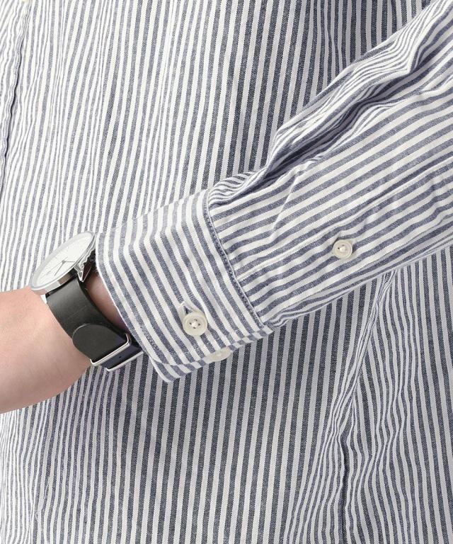 スプートニクス/＜ALLOWED TO UNFOLD＞日本製オックスストライプボタン