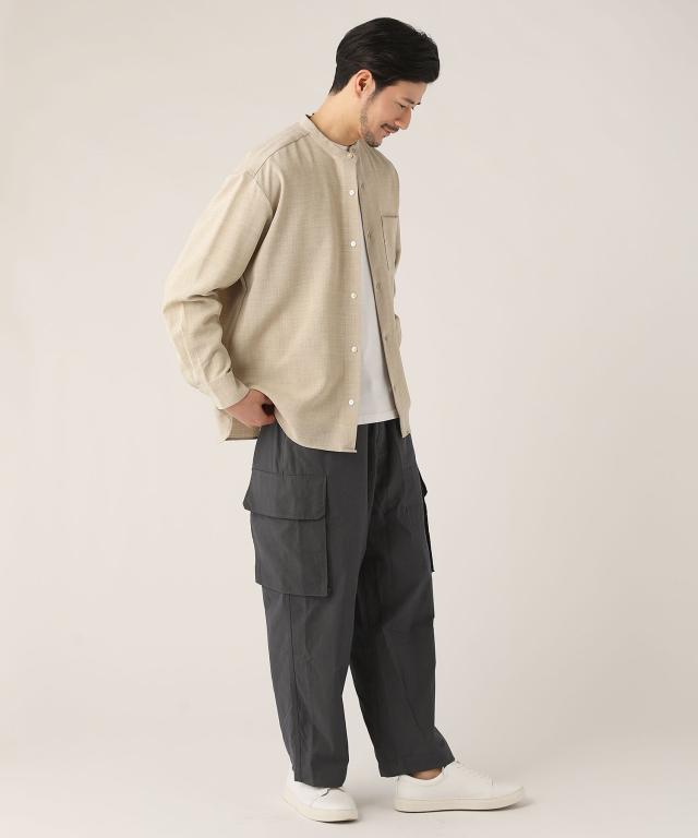 スプートニクス（SPUTNICKS）/＜ALLOWED TO UNFOLD＞TECHキャンバスワイドレギュラー長袖シャツ_7