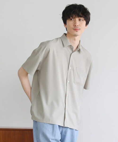 スプートニクス/日本製Reflax(R)ウォッシャブルリネンライク接触冷感半袖シャツ_2