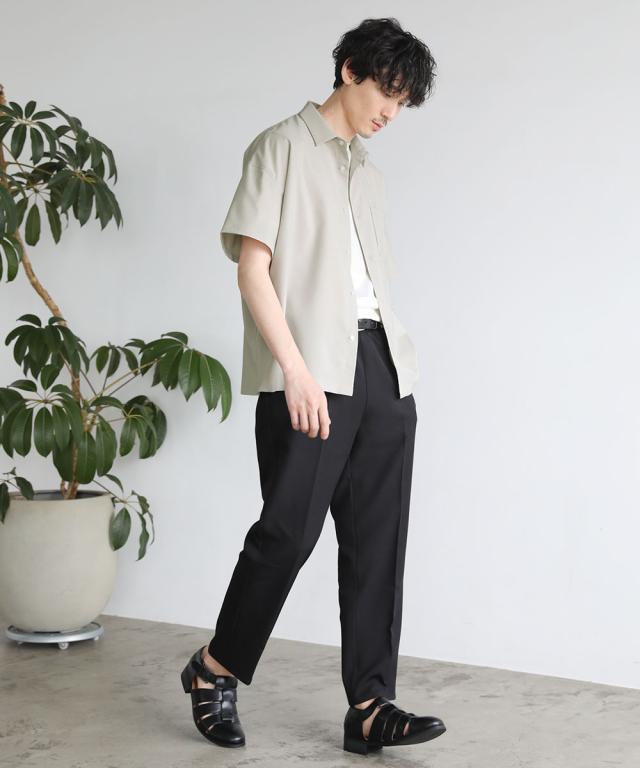 スプートニクス/日本製Reflax(R)ウォッシャブルリネンライク接触冷感半袖シャツ_6