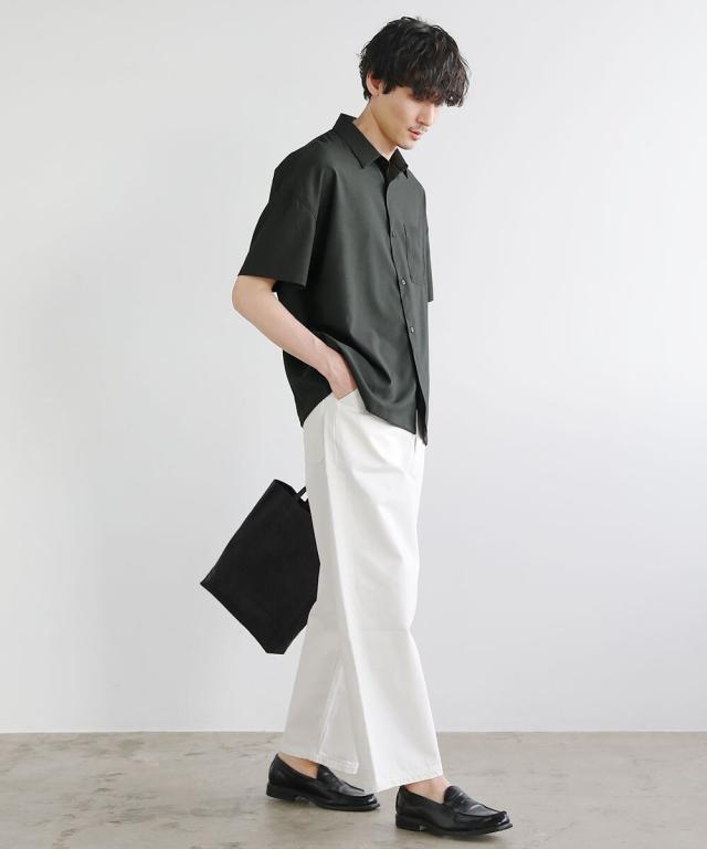 スプートニクス/日本製Reflax(R)ウォッシャブルリネンライク接触冷感半袖シャツ_9