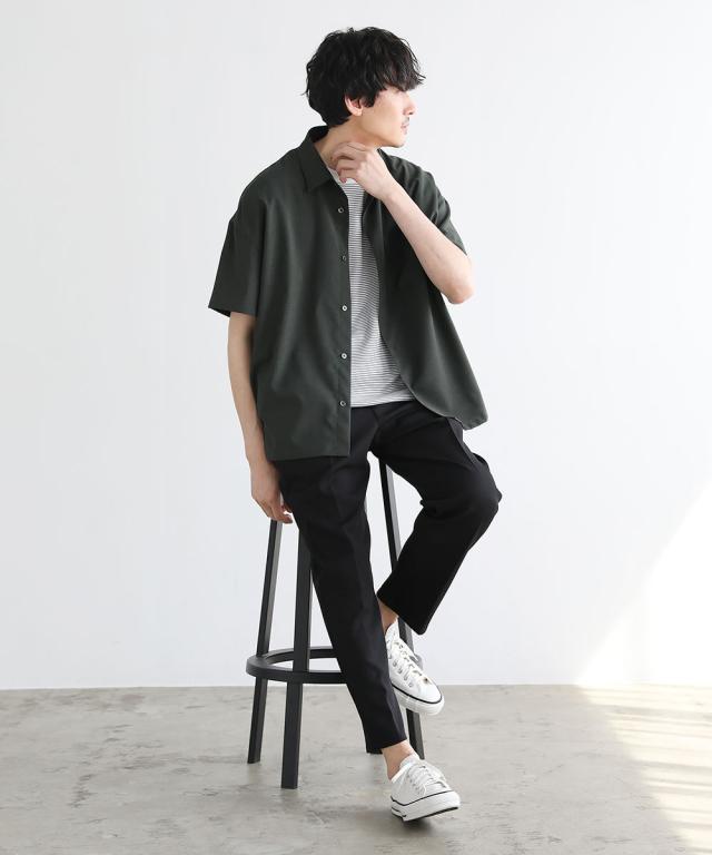 スプートニクス/日本製Reflax(R)ウォッシャブルリネンライク接触冷感半袖シャツ_11