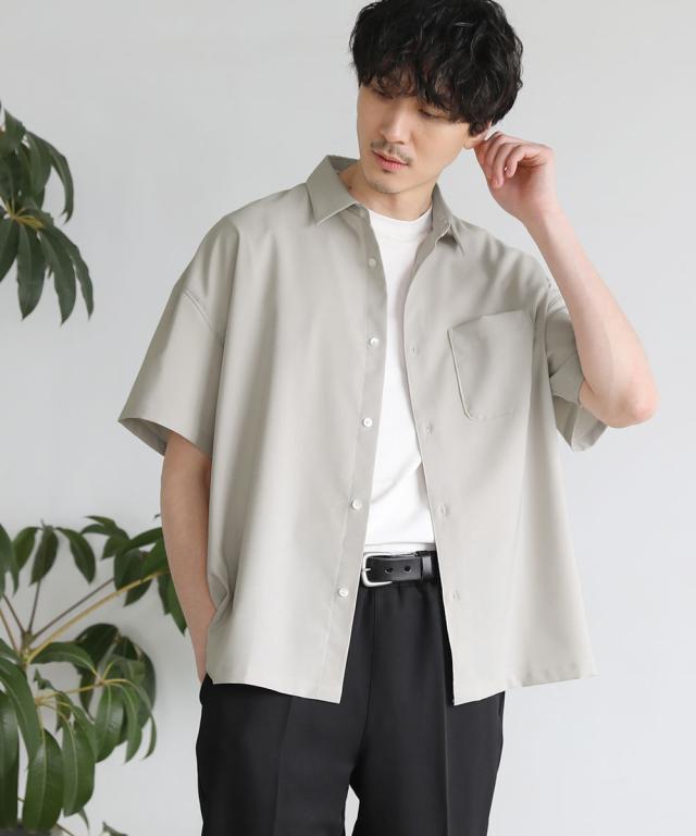 スプートニクス/日本製Reflax(R)ウォッシャブルリネンライク接触冷感半袖シャツ_12