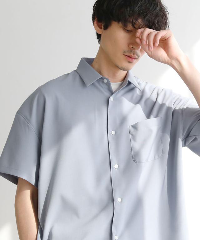 スプートニクス/日本製Reflax(R)ウォッシャブルリネンライク接触冷感半袖シャツ_13