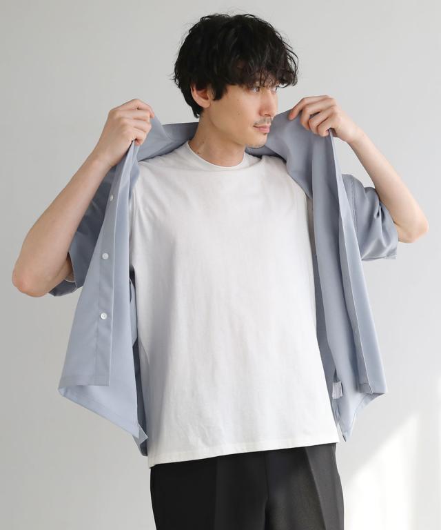 スプートニクス/日本製Reflax(R)ウォッシャブルリネンライク接触冷感半袖シャツ_14