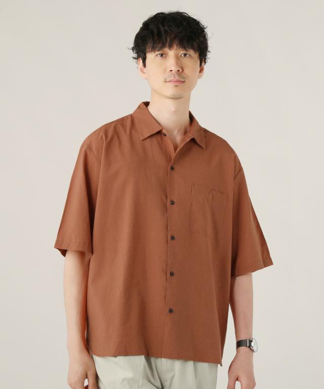 スプートニクス（SPUTNICKS）/＜ALLOWED TO UNFOLD＞テックリネンワイド半袖レギュラーシャツ スプートニクス（SPUTNICKS）/＜ALLOWED TO UNFOLD＞テックリネン