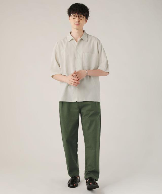 スプートニクス（SPUTNICKS）/＜ALLOWED TO UNFOLD＞テックリネンワイド半袖レギュラーシャツ_6