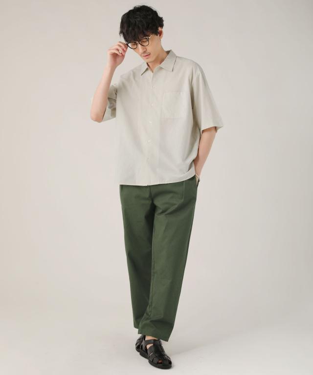 スプートニクス（SPUTNICKS）/＜ALLOWED TO UNFOLD＞テックリネンワイド半袖レギュラーシャツ_7