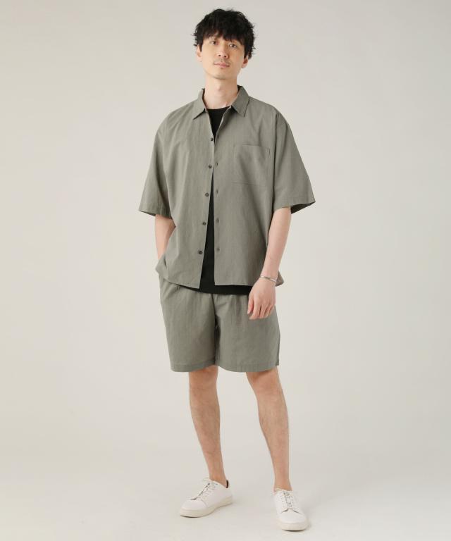 スプートニクス（SPUTNICKS）/＜ALLOWED TO UNFOLD＞テックリネンワイド半袖レギュラーシャツ_10