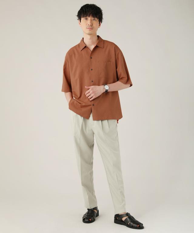 スプートニクス（SPUTNICKS）/＜ALLOWED TO UNFOLD＞テックリネンワイド半袖レギュラーシャツ_12