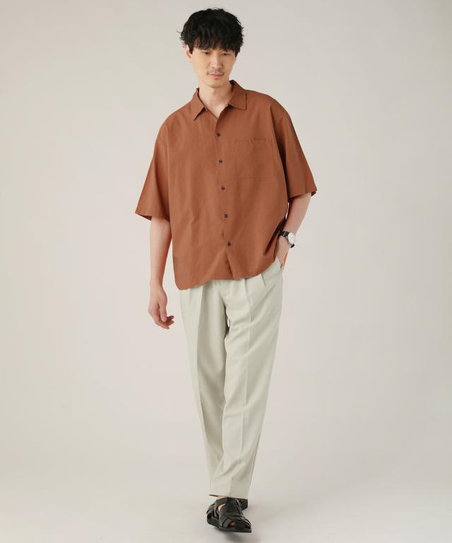スプートニクス（SPUTNICKS）/＜ALLOWED TO UNFOLD＞テックリネンワイド半袖レギュラーシャツ_13