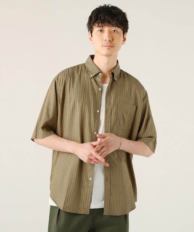 スプートニクス（SPUTNICKS）/＜ALLOWED TO UNFOLD＞日本製マルチストライプ半袖ボタンダウンシャツ_2