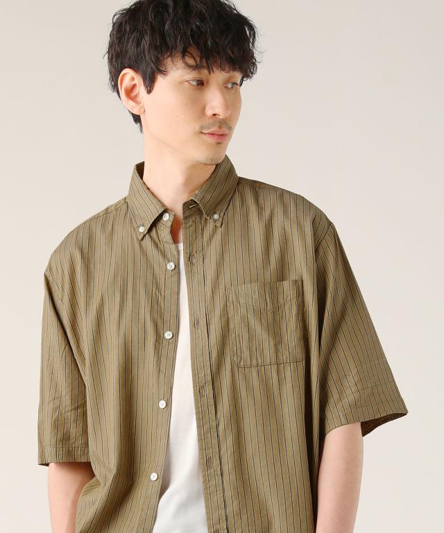 スプートニクス（SPUTNICKS）/＜ALLOWED TO UNFOLD＞日本製マルチストライプ半袖ボタンダウンシャツ_13