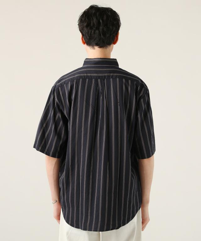 スプートニクス（SPUTNICKS）/＜ALLOWED TO UNFOLD＞日本製マルチストライプ半袖ボタンダウンシャツ_18