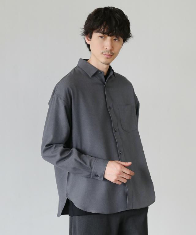 スプートニクス（SPUTNICKS）/日本製Reflax(R)ウォッシャブルリネンライク接触冷感レギュラーカラー長袖シャツ_1