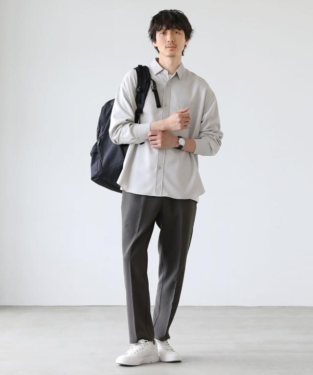スプートニクス（SPUTNICKS）/日本製Reflax(R)ウォッシャブルリネンライク接触冷感レギュラーカラー長袖シャツ_8