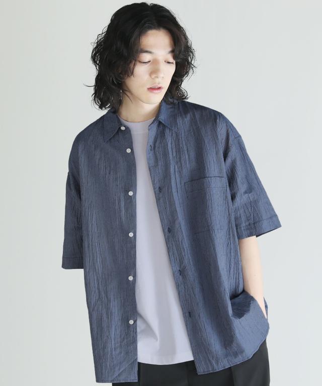スプートニクス（SPUTNICKS）/＜SLICK＞リネンリンクルレギュラー半袖シャツ_17