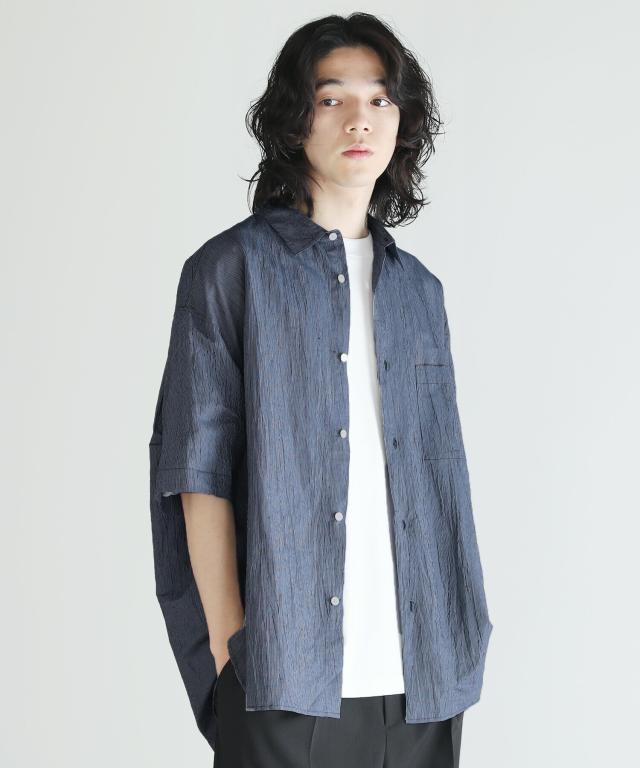 スプートニクス（SPUTNICKS）/＜SLICK＞リネンリンクルレギュラー半袖シャツ_18