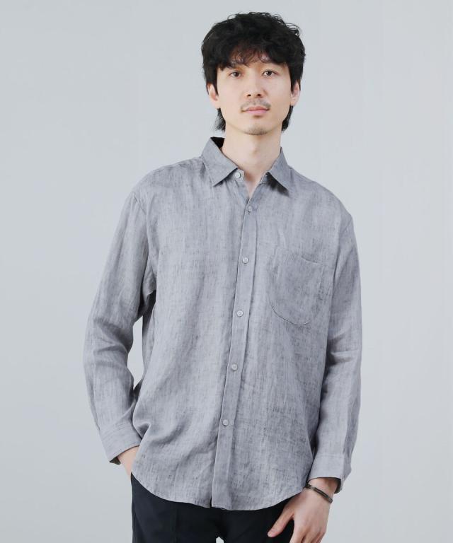 スプートニクス（SPUTNICKS）/＜ALLOWED TO UNFOLD＞ムジ麻レギュラー長袖シャツ