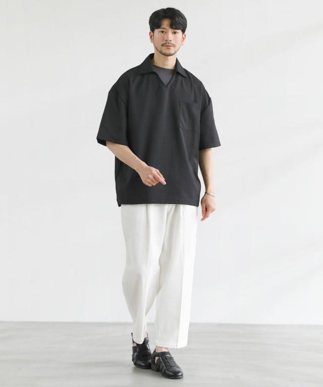 スプートニクス（SPUTNICKS）/【３点セットアップ】接触冷感リネンライクスキッパーシャツ＆ロングパンツ＆ショーツ_7