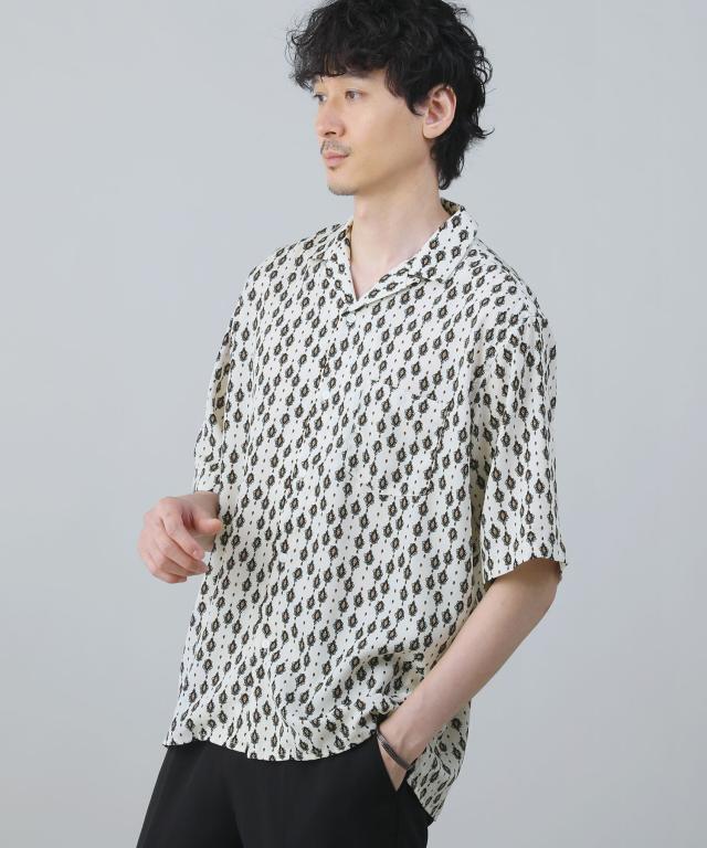 スプートニクス（SPUTNICKS）/＜ALLOWED TO UNFOLD＞レトロプリントポリエステル襟付き半袖シャツ_18