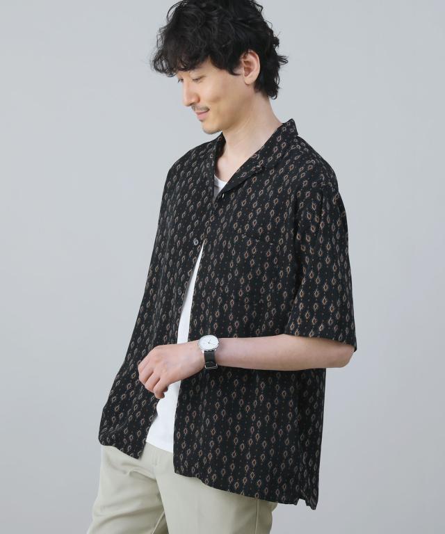 スプートニクス（SPUTNICKS）/＜ALLOWED TO UNFOLD＞レトロプリントポリエステル襟付き半袖シャツ_19
