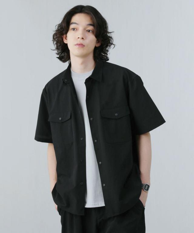 ジョンブル（JHONBULL）/＜JOHNBULL＞COOL DOTSダブルポケット半袖シャツ