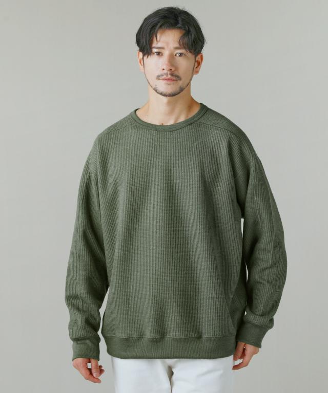 スプートニクス（SPUTNICKS）/ウールビックワッフル クルーネック長袖