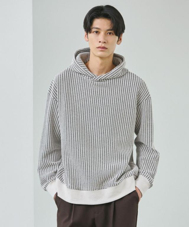 スプートニクス（SPUTNICKS）/＜ESSENTIALS WARDROBE＞リブ配色コットンワッフルニットプルパーカーの通販は