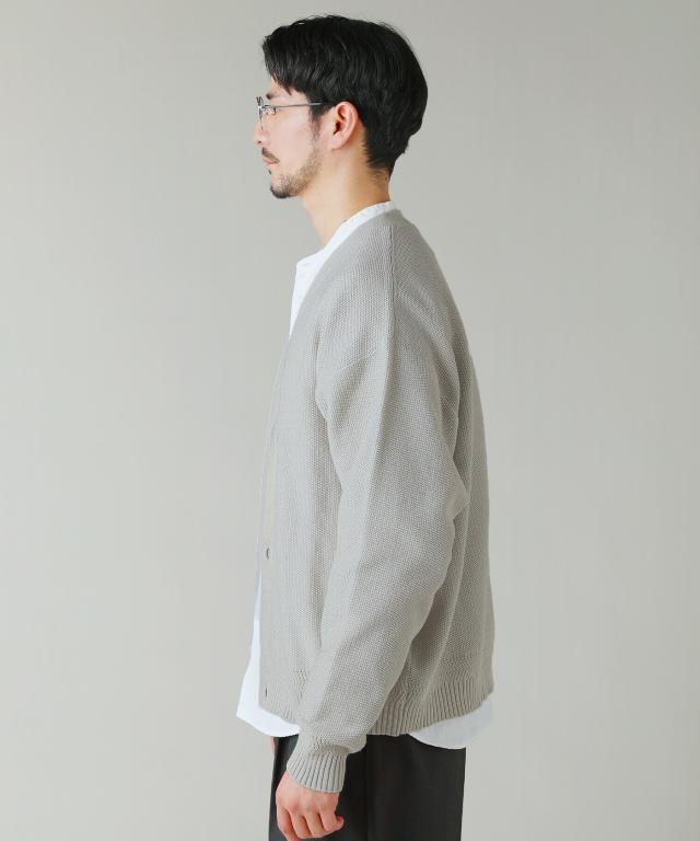 スプートニクス（SPUTNICKS）/リラックスフィット鹿の子編みVネック