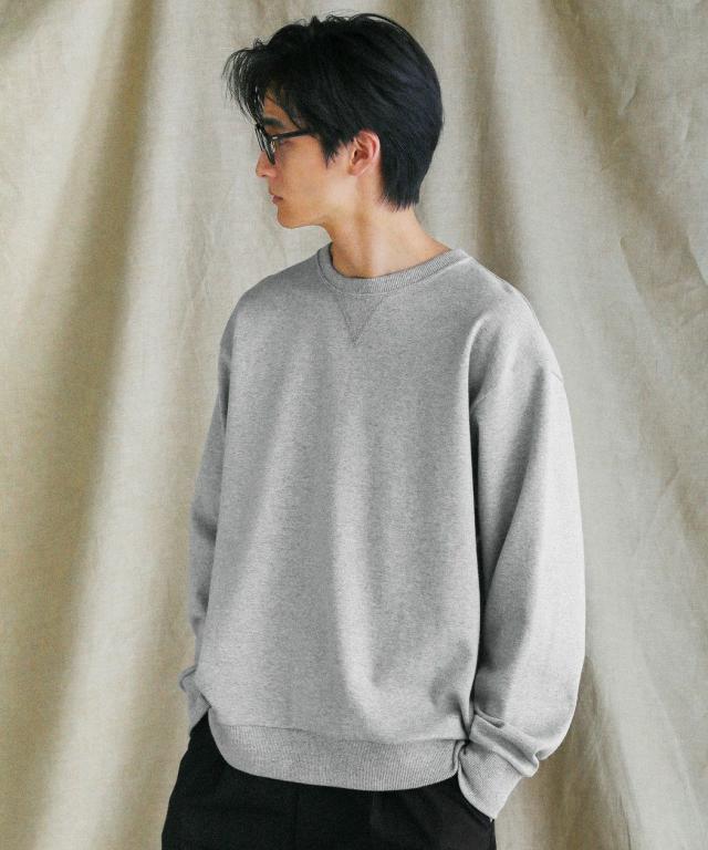 スプートニクス（SPUTNICKS）/【日本製】和歌山ミラノリブ10オンスクルーネックスウェットライクバルーンVガゼット長袖プルパーカー