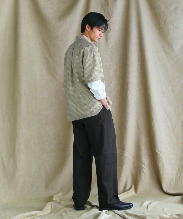 スプートニクス（SPUTNICKS）/【日本製】播州織ドビーミニチェックボクシーAライン半袖シャツ_8