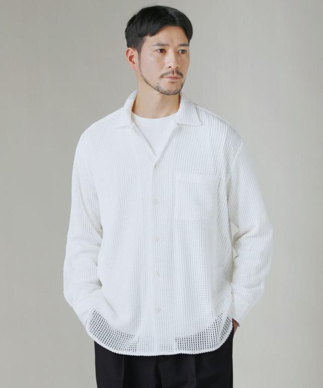 スプートニクス（SPUTNICKS）/かぎ針網み　長袖レースシャツ