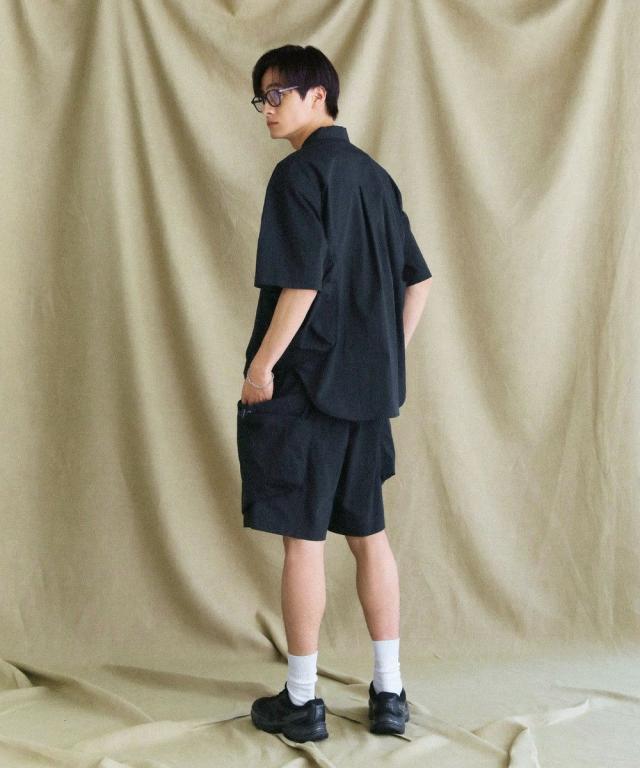 スプートニクス（SPUTNICKS）/コットンナイロンキャンバスサイドコードハーフスリーブシャツジャケット スプートニクス（SPUTNICKS）/コットンナイロンキャンバスサイドコード