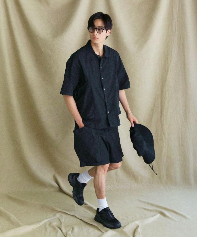 スプートニクス（SPUTNICKS）/コットンナイロンキャンバスサイドコードハーフスリーブシャツジャケット　_6