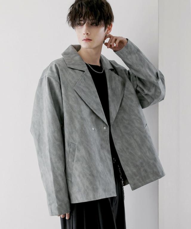 アストロノミー（ASTRONOMY）/ビンテージ加工ダブルレザーショートブルゾン アストロノミー（ASTRONOMY）/ビンテージ加工ダブルレザーショート