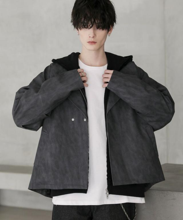 アストロノミー（ASTRONOMY）/ビンテージ加工ダブルレザーショート