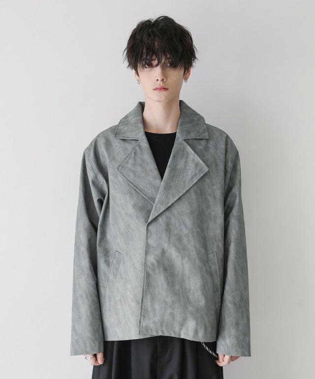 アストロノミー（ASTRONOMY）/ビンテージ加工ダブルレザーショート