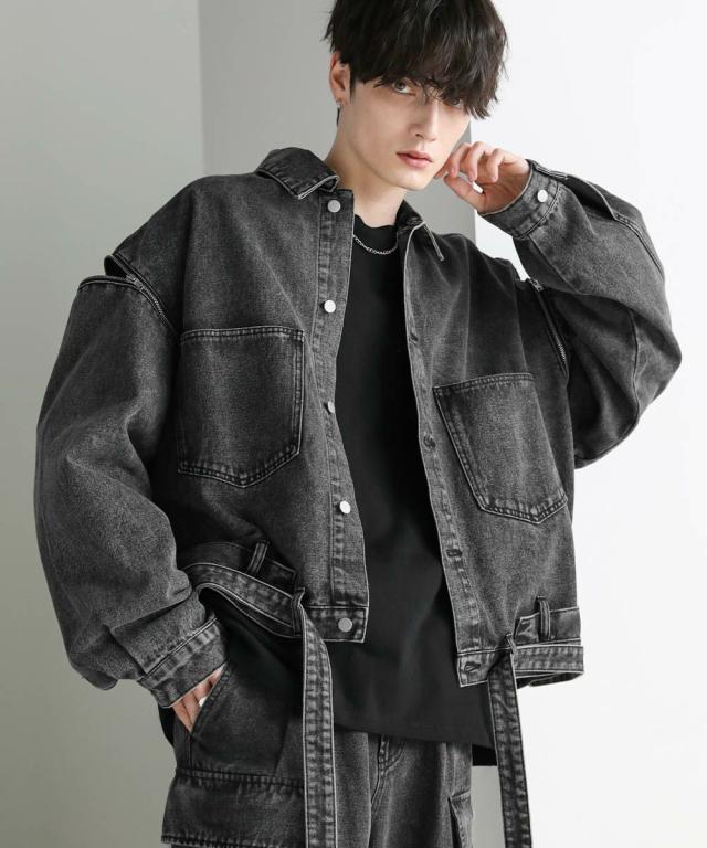 アストロノミー（ASTRONOMY）/サイドコード2wayZIPデニムブルゾン