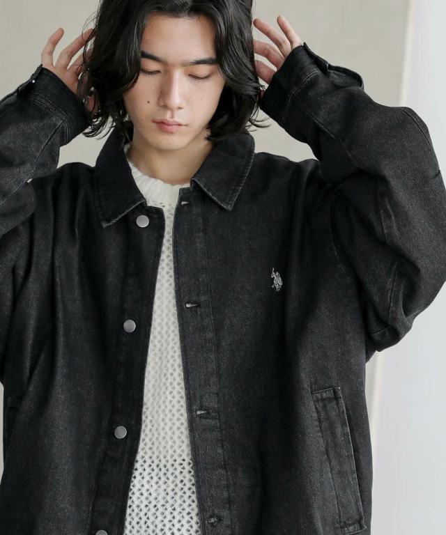 アストロノミー（ASTRONOMY）/ショートブルゾン　デニム/レザー_10