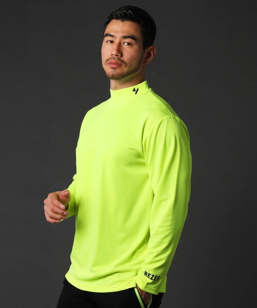 レジェス/日本製エコユース×セオ・アルファ高機能吸水速乾UVカットハニカムハイネック長袖カットソー