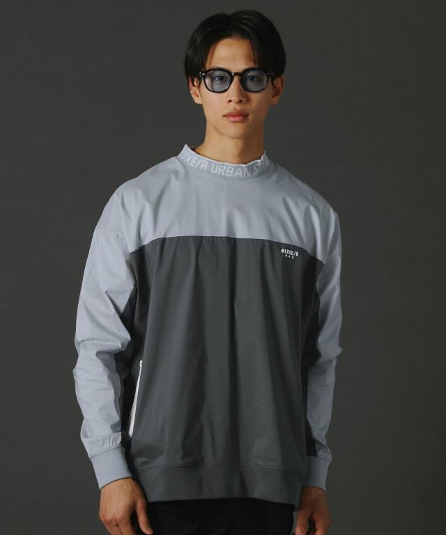 レジェス（REZES）/R/撥水加工ストレッチ布帛バイカラー止水ZIPプルオーバー