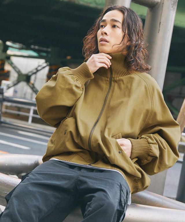 エムエスジー（MSG）/＜MSG＞オーバーサイズリブハイネックレザー